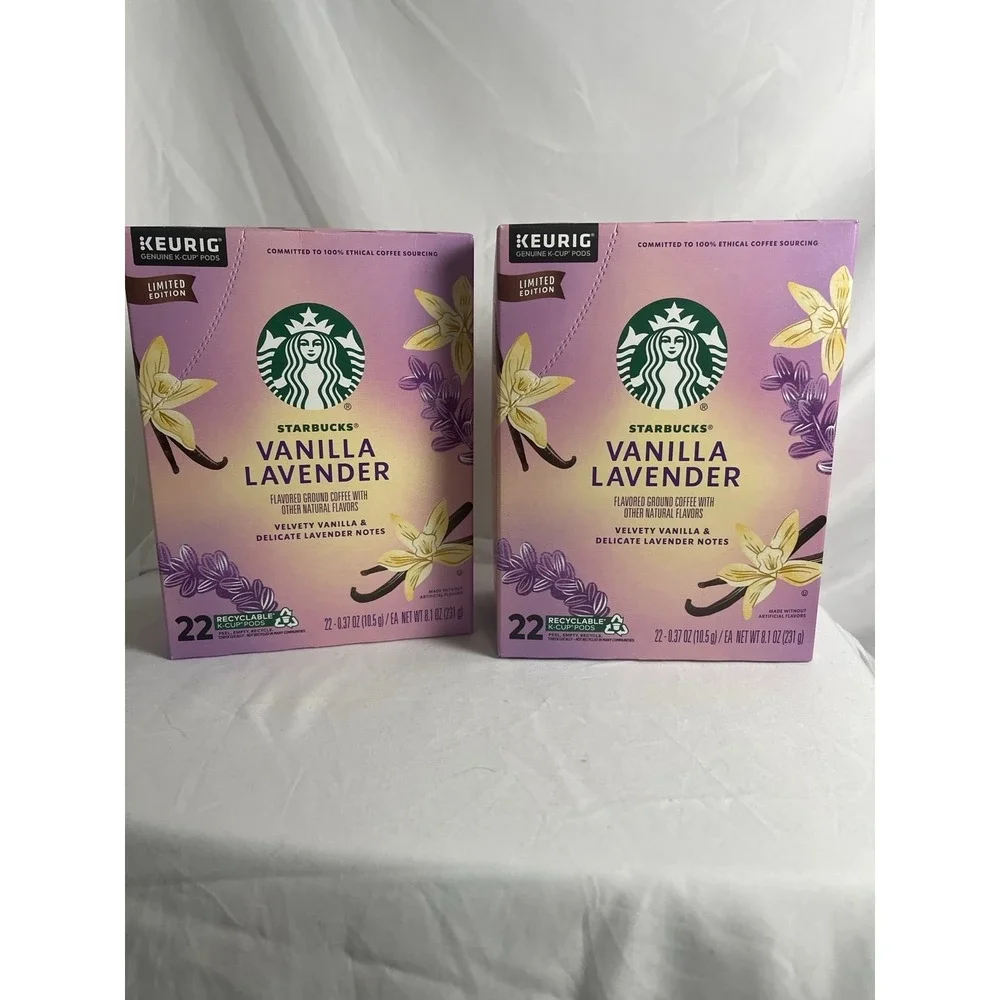 Starbucks Vanilla Lavender Keurig K-Cup Pods 22 Count Lot of 2 Boxes